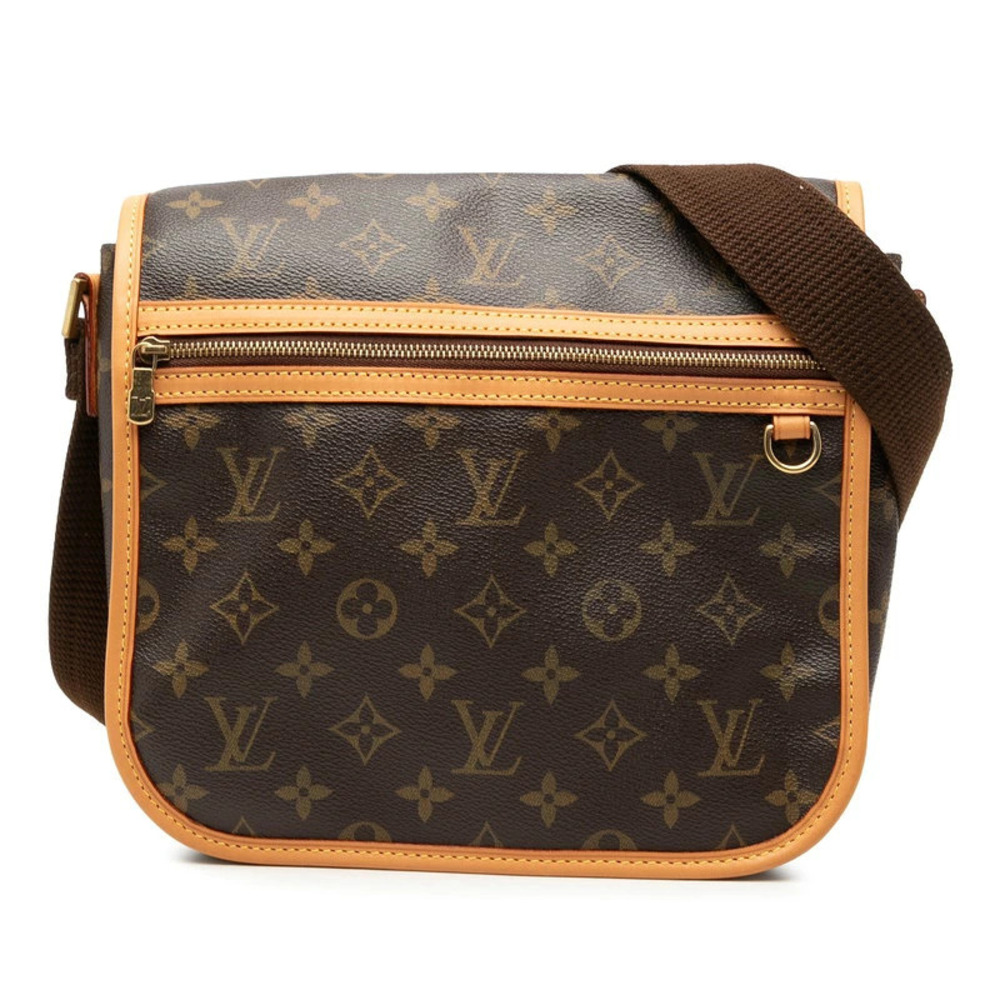 Louis Vuitton Monogram Messenger Bosphore Crossbody Bag Brown Leather